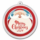 2024 1 oz Silver Colorized Round - Big Smiling Santa