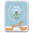 2024 1 oz Silver Colorized Round - Deer Under Mistletoe & Snow