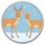 2024 1 oz Silver Colorized Round - Deer Under Mistletoe & Snow