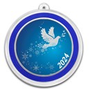2024 1 oz Silver Colorized Round - Dove Snowflakes