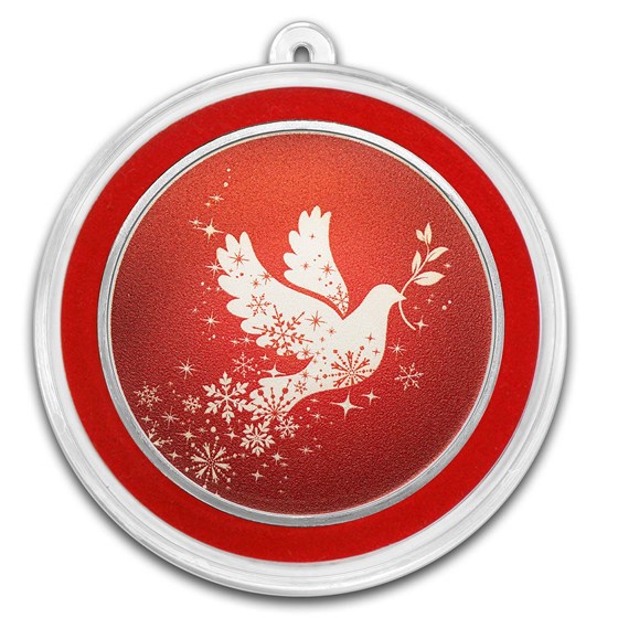 2024 1 oz Silver Colorized Round - Festive Dove of Peace 2024 1 oz Silver Colorized Round - Festive Dove of Peace