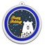 2024 1 oz Silver Colorized Round - Happy Holidays Polar Bear
