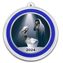 2024 1 oz Silver Colorized Round - Mary, Joseph & Baby Jesus