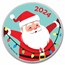 2024 1 oz Silver Colorized Round - Season's Greetings Santa
