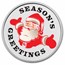 2024 1 oz Silver Colorized Round - Season's Greetings Santa