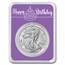 2024 1 oz Silver Eagle - w/Happy Birthday, Purple Card, In TEP