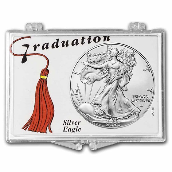 2024 1 oz Silver Eagle - w/Snap-Lock, Graduation Tassel Design