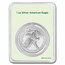 2024 1 oz Silver Eagle - w/St. Patrick's Day Clovers Card, In TEP