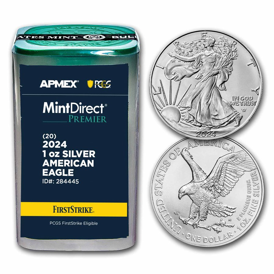 2024 1 oz Silver Eagles (20-Coin MD Premier + PCGS FS® Tube)