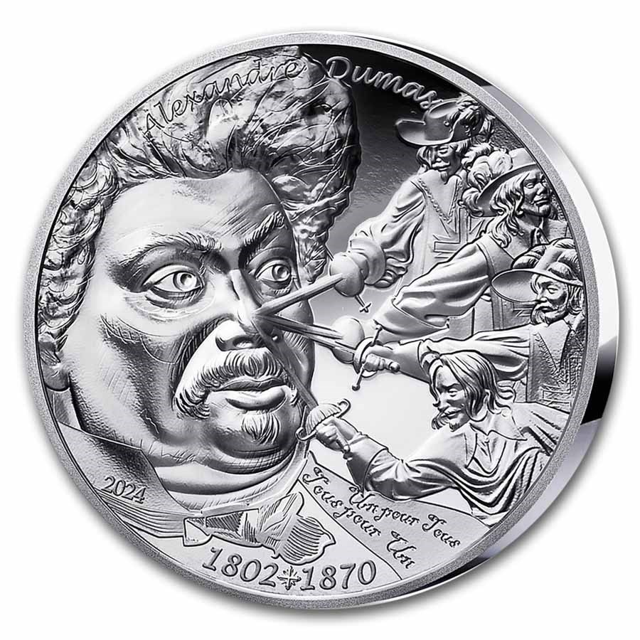 2024 1 oz Silver HR €20 The Art of The Pen (Alexandre Dumas)