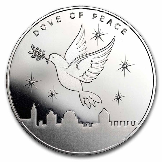 2024 1 oz Silver Round Holy Land Mint (Dove of Peace - Prooflike) 2024 1 oz Silver Round Holy Land Mint (Dove of Peace - Prooflike)