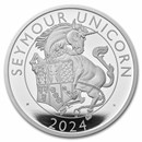 2024 1 oz Silver Royal Tudor Beasts Seymour Unicorn Pf (Box/COA)