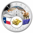 2024 1 oz Silver Treasures of the U.S. Texas Sulfur (Colorized)
