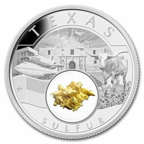 2024 1 oz Silver Treasures of the U.S. Texas Sulphur (Box/COA) 2024 1 oz Silver Treasures of the U.S. Texas Sulphur (Box/COA)
