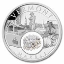 2024 1 oz Silver Treasures of the U.S. Vermont Marble (Box/COA)