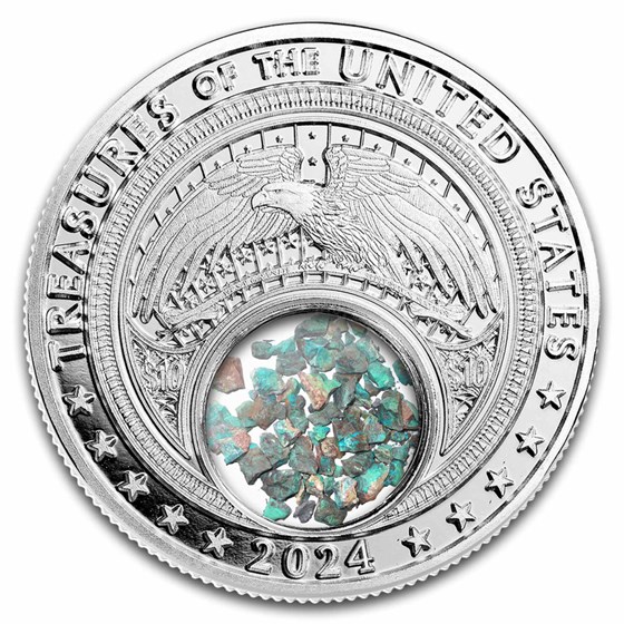 2024 1 oz Silver Treasures of the U.S. Wisconsin Copper (Color)