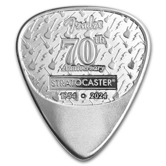 2024 10 gram Silver Fender® 351 Heavy Guitar Pick (.925 fine) 2024 10 gram Silver Fender® 351 Heavy Guitar Pick (.925 fine)