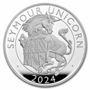 2024 10 oz Silver Royal Tudor Beasts Seymour Unicorn Pf (Box/COA)