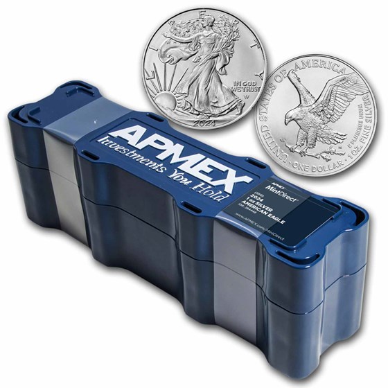 2024 100-Coin Silver Eagle Mini Monster Box (MintDirect®) 2024 100-Coin Silver Eagle Mini Monster Box (MintDirect®)