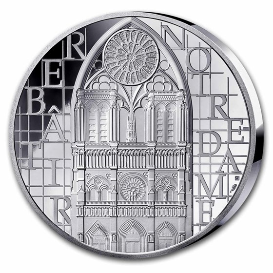 2024 2 oz Silver €25 Prf Excellence Series (Notre-Dame) NFC Chip 2024 2 oz Silver €25 Prf Excellence Series (Notre-Dame) NFC Chip