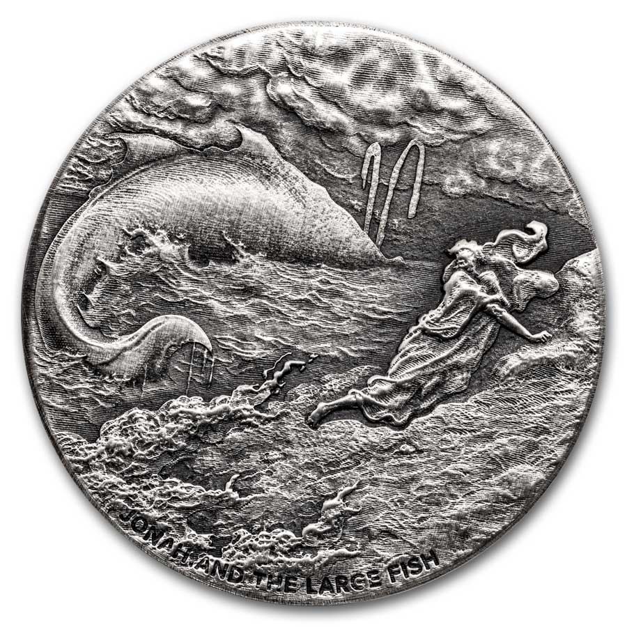 2024 2 oz Silver Coin - Biblical Series (Jonah & the Large Fish)