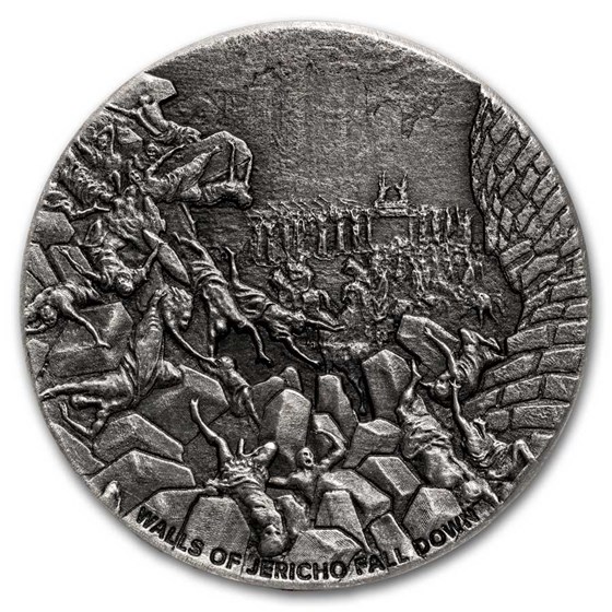 2024 2 oz Silver Coin - Biblical Series (Walls of Jericho Fall) 2024 2 oz Silver Coin - Biblical Series (Walls of Jericho Fall)