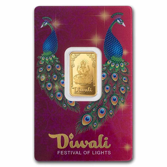 2024 5 gram Gold Bar - PAMP Suisse Diwali Lakshmi & Peacocks 2024 5 gram Gold Bar - PAMP Suisse Diwali Lakshmi & Peacocks
