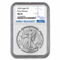 Buy 2024 Silver Eagle MS-69 Early Release NGC | APMEX