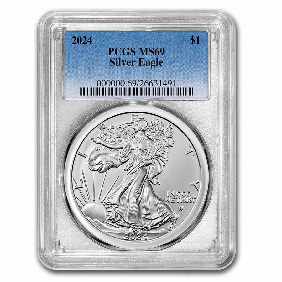 Buy 2024 Silver Eagle MS69 PCGS APMEX