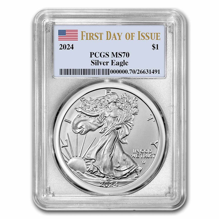 Buy 2024 Silver Eagle MS70 PCGS APMEX