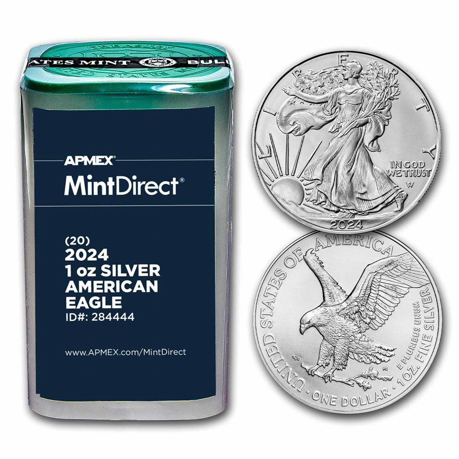 Buy 2025 1 oz Silver Eagle 20 Coin Tube MintDirect APMEX