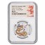 2024 AUS 1/2 oz Ag 10-Coin Colorized Lunar Dragon Set MS-70 NGC