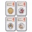 2024 AUS 1/2 oz Ag 10-Coin Colorized Lunar Dragon Set MS-70 NGC