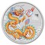 2024 AUS 1/2 oz Silver Golden Lunar Dragon BU (Cap, SIII)