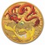 2024 AUS 1 oz Gold Colorized Dragon & Koi (Red Dragon)