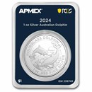 2024 AUS 1 oz Silver $1 Dolphin (MintDirect® Premier + PCGS)