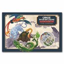 2024 AUS 1 oz Silver Four Guardians Colorized- Card, Green Dragon