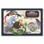 2024 AUS 1 oz Silver Four Guardians Colorized- Card, Green Dragon