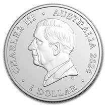 2024 AUS 1 oz Silver Hourglass Dolphin MS-70 PCGS (First Strike)