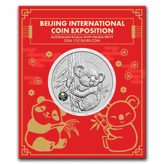 2024 AUS 1 oz Silver Koala Beijing Expo Colorized Panda Privy 2024 AUS 1 oz Silver Koala Beijing Expo Colorized Panda Privy