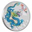 2024 AUS 1 oz Silver Lunar Teal Dragon-ANDA Expo Special Card