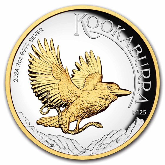 2024 AUS 2 oz Silver Gilded Australian Kookaburra Proof (HR) 2024 AUS 2 oz Silver Gilded Australian Kookaburra Proof (HR)