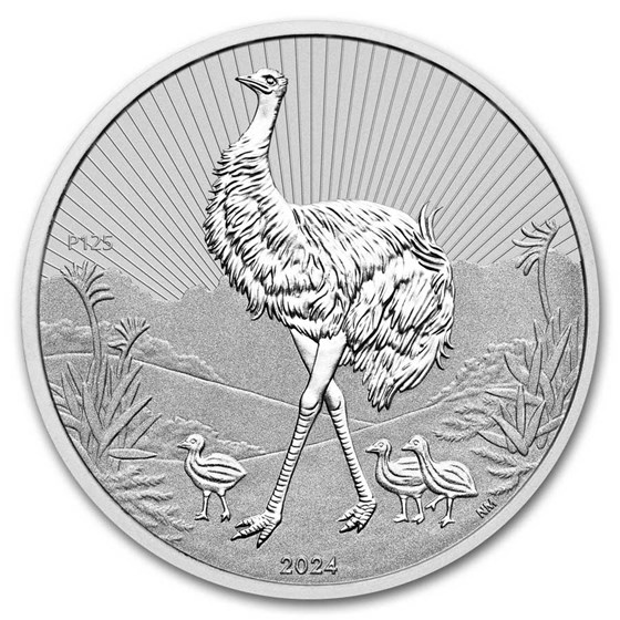 2024 AUS 2 oz Silver The Next Generation Emu & Baby BU (Piedfort) 2024 AUS 2 oz Silver The Next Generation Emu & Baby BU (Piedfort)