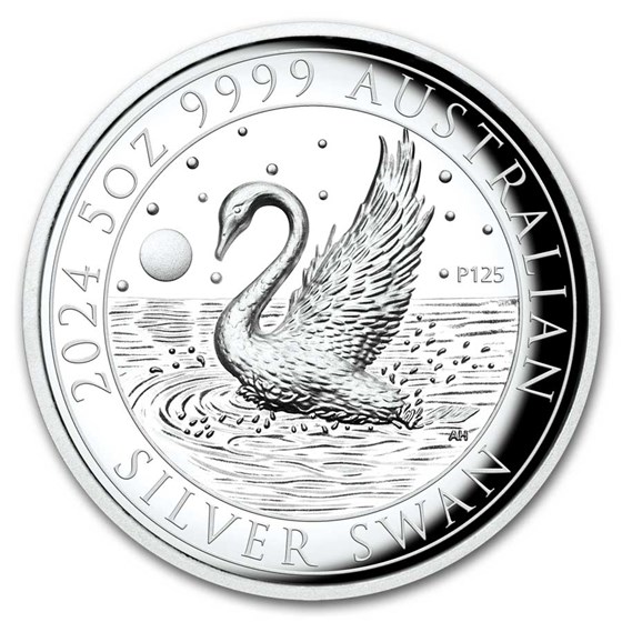 2024 AUS 5 oz Silver Swan Proof COA #7 (High Relief, w/Box & COA) 2024 AUS 5 oz Silver Swan Proof COA #7 (High Relief, w/Box & COA)