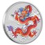 2024 Australia 1/2 oz Silver Red Lunar Dragon BU (Cap, SIII)