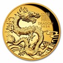2024 Australia 1 oz Gold Lunar Dragon Proof (HR, Box & COA)
