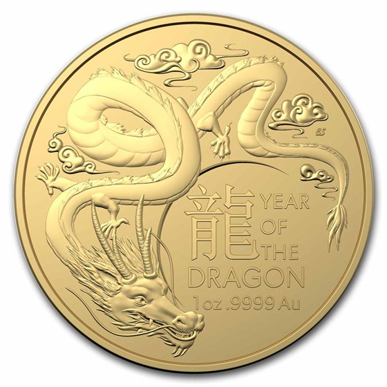2024 Australia 1 oz Gold Lunar Year of the Dragon BU