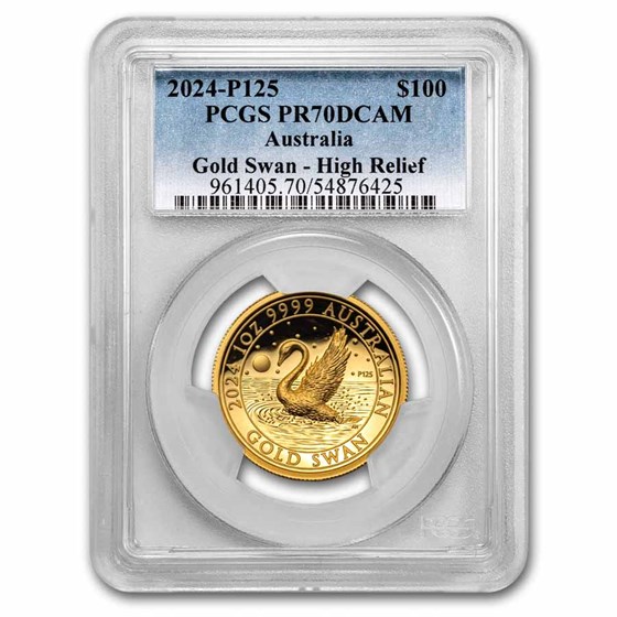 2024 Australia 1 oz Gold Swan PR-70 PCGS DCAM HR 2024 Australia 1 oz Gold Swan PR-70 PCGS DCAM HR