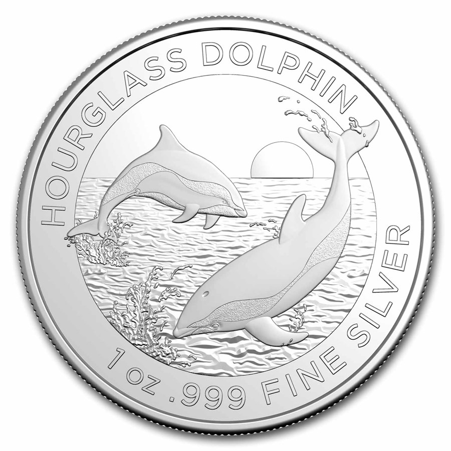 2024 Australia 1 oz Silver $1 Hourglass Dolphin BU