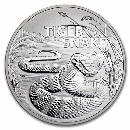 Buy 2024 Australia 1 oz Silver $1 Tiger Snake BU | APMEX